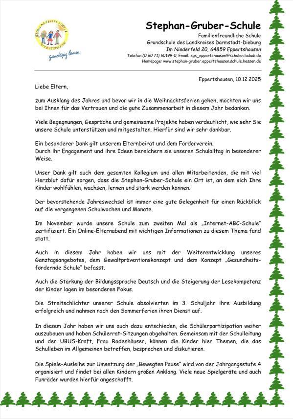 Weihnachtswünsche 2025